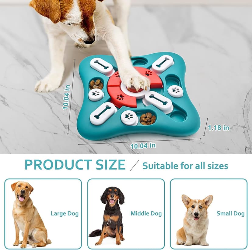 PETSTA Dog Puzzle Toys, Treat Dispensing Dog Enrichment Toys for IQ Training and Brain Stimulation, Interactive Mentally Stimulating Toys as Gifts for Puppies, Cats, Dogs B09XXPCB4T