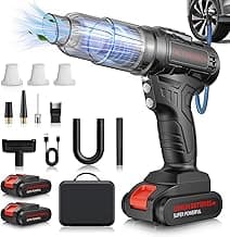 Car Vacuum Portable Cordless, 40,000Pa High Power Dust Buster, Rechargeable Battery Powered Vacuum Cleaners for Office,Home, Car, Pet Hair, Keyboard,Black