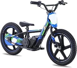 AIII Lightweight Electric Dirt Bike for Kids, 170/340W Electric Motorcycle Up to 10/12MPH, 24V Detachable Battery, Hand-Operated Dual Brakes Electric Balance Bike for Ages 3-6/5-12
