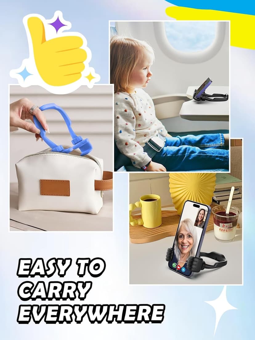 Stocking Stuffers for Teens Boys Girls Adults Cell Phone Stand Patented 2 Pack Thumbs Up Lazy Phone Holder for iPhone Cellphone Stand for Desk Fun Birthday Gifts for Kids Men Women Wife