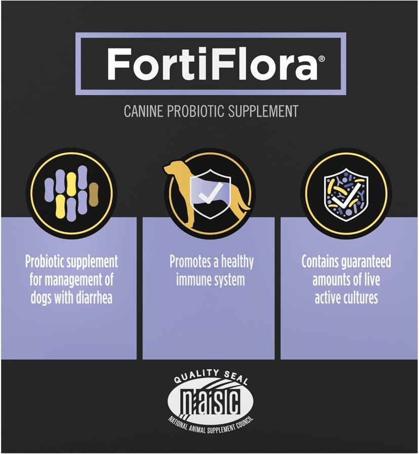Purina Pro Plan Veterinary Supplements FortiFlora Dog Probiotic Supplement, Canine Nutritional Supplement - 30 ct. Box