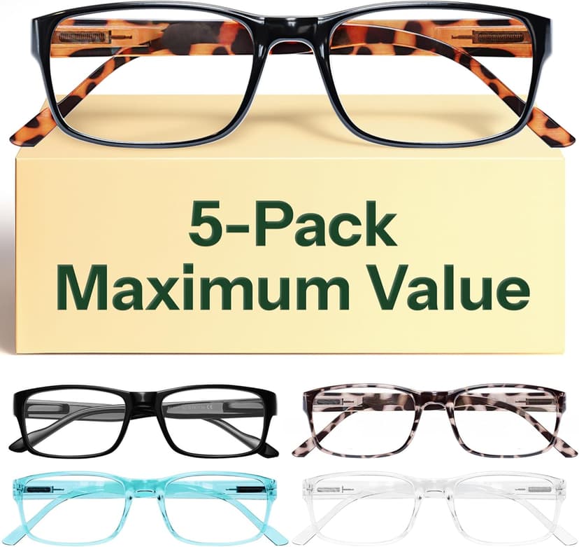 Gaoye 2.0 Professional Reading Glasses for Women for All Day - Computer Readers with Blue Light Protection - Value Pack