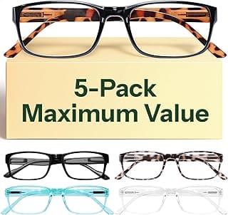 Gaoye 2.0 Professional Reading Glasses for Women for All Day - Computer Readers with Blue Light Protection - Value Pack