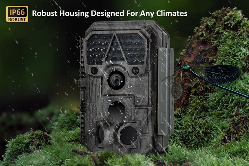 P70 (Non-Cellular,Non-WiFi) Trail Camera, 64MP 1296p, Game Cameras with No-Glow IR Night Vision, Motion Activated, Waterproof for Wildlife Deer Cams, Hunting