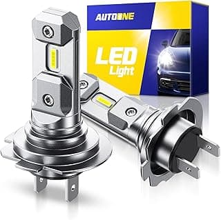 AUTOONE Latest H7/H7LL LED Bulbs, 50,000LM 900% Brightness, No Adapter Needed, 6500K White Super Bright, 1:1 Halogen Size, H7 Fog Lights, Pack of 2