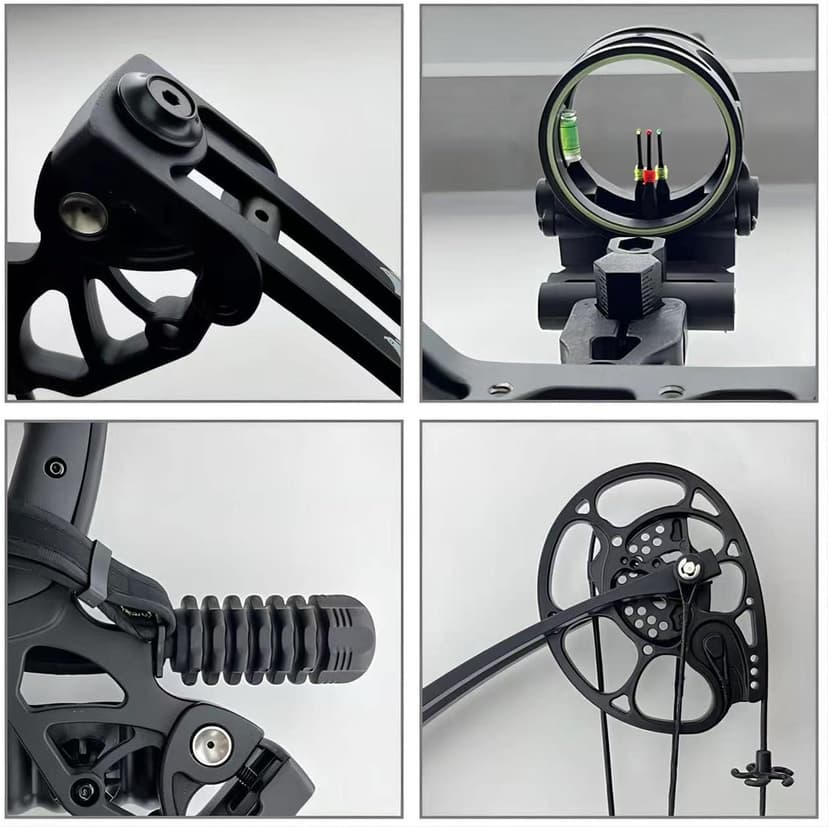 Compound Bow Draw Weight 0-70 Lbs for Pull Beginner and Intermediate Archer Fully Adjustable 19.25"-31" with All Accessories, up to IBO 320 fps,Package with Archery Hunting Equipment New 2024