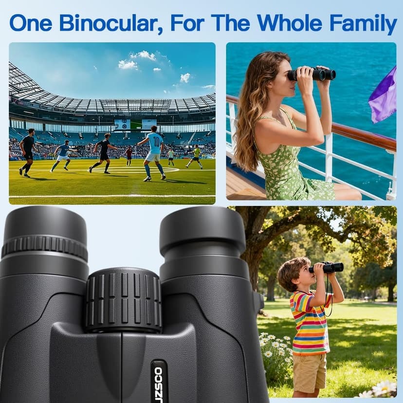 10x42 HD Binoculars for Adults High-Powered – Waterproof Binoculars with Clear Wide View, Lightweight for Bird Watching, Hunting, Hiking & Sports, with Carrying Bag