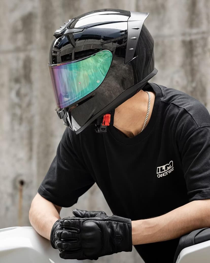 ILM Motorcycle Helmets Full Face for Men Women Cascos para Motos Powersports Motorbike Street Racing DOT Model MF566