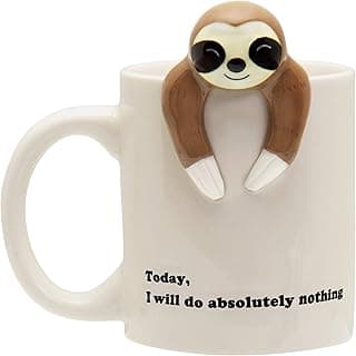 Decodyne Funny Sloth Coffee Mug - Cute Sloth Gifts For Coworkers Women & Men - White Elephant Gifts for Adults, Funny Office Present B07YNXLWJ9