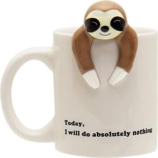 Decodyne Funny Sloth Coffee Mug - Cute Sloth Gifts For Coworkers Women & Men - White Elephant Gifts for Adults, Funny Office Present B07YNXLWJ9