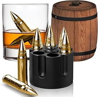 Gifts for Men Him Christmas, Whiskey Stone Gifts for Husband Anniversary, Unique Birthday Gift Ideas for Dad from Daughter Son Wife, Cool Stocking Stuffers, Bourbon Gadgets for Grandpa Uncle Father