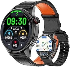 PUBU Smart Watch for Men, Built-in GPS with Map(Answer/Make Call/Text), AI Smartwatch for Android Phones/iPhone, 100+ Sport Mode Fitness Tracker with Health/Sleep Monitor, Compass/Barometer(2 Bands)