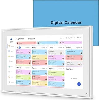 15.6 Inch Digital Calendar Wall Touch Screen Chore Chart, 32GB Electronic Calendar + Smart Family Planner, Wall and Desk Mountable, Gifts for Women Men, Christmas Gifts for Mom Dad