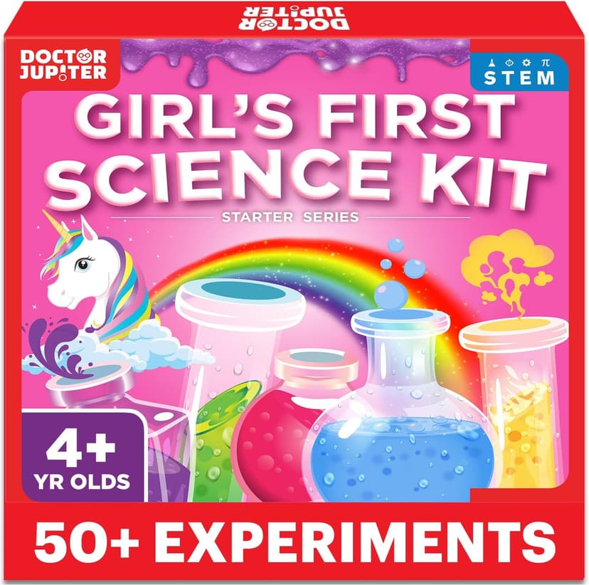 Birthday Gift Ideas for Girls 4, 5, 6, 7, 8 Year Olds, Science Kits for Kids Ages 5-7, STEM Educational Toys Doctor Jupiter Girls' First Science Experiments Kit for Kids Ages 4+ B0D17YL839