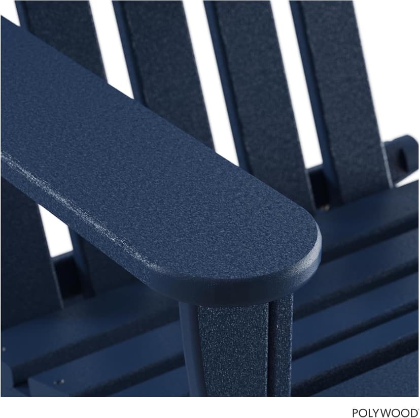 Polywood AD5030NV Classic Folding Adirondack Chair, Navy