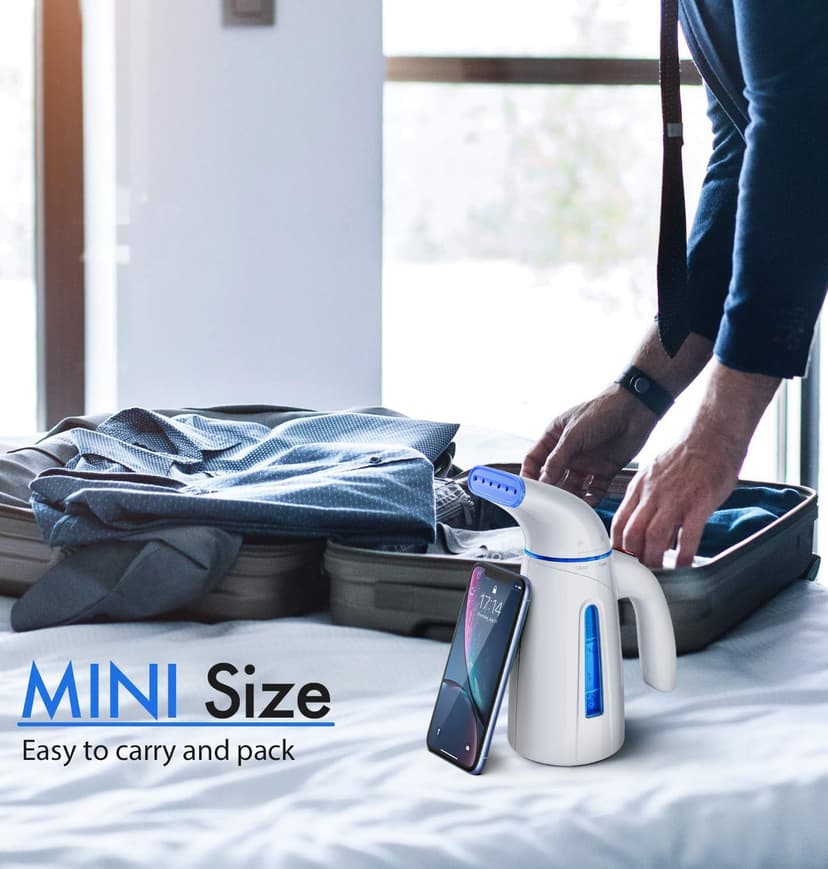 OGHom Steamer for Clothes, Handheld Clothing Steamer for Garment, 240ml Big Capacity 700W Portable Travel Steam Iron (Blue)