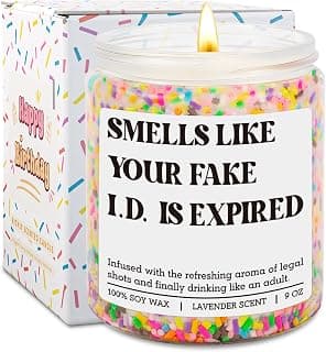 Happy 21 Year Old Birthday Gifts, Cool 21st Birthday Candle for Girls, Boys, Funny Turning 21 Ideas for Friend, Daughter, Men GSPY Candle, 21st Birthday Gifts for Women, Female, 21 Year Old, Her, Him B0FPLWDWQ3