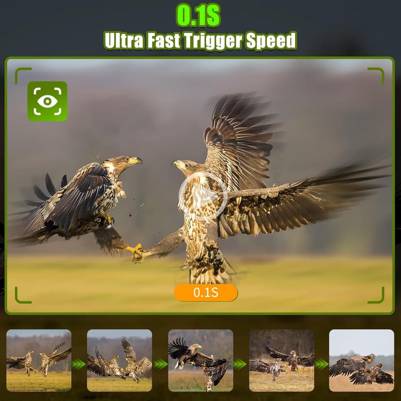 MAXDONE Solar Trail Camera WiFi Bluetooth - 48MP 30fps Game Camera with 5200mAh Rechargeable Battery, 0.1s Trigger Speed Motion Activated Trail Cam IP66 with 32GB TF Card for Wildlife Monitoring