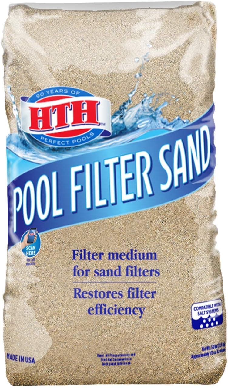 HTH 67079 Pool Filter Sand Cleaner and Clarifier, 50 lbs
