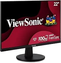 ViewSonic VS2247-MH 22 Inch 1080p Monitor, 100Hz Refresh Rate for Smooth Home and Office Viewing, Eye Care Technology, Thin Bezels, HDMI, and VGA Inputs
