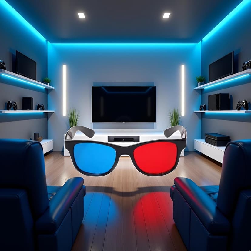 3Pcs Red and Blue 3D Glasses Universal TV Movie Dimensional Video Frame 3D Glasses DVD Game Glass 3D Style Glasses for 3D Movies Games, 3D Viewing Glasses, Televisions and Video