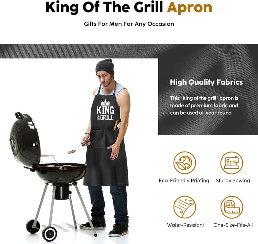 JDNFYGX Gifts for Men Dad Husband Boyfriend Brother, Funny Gifts for Him - Fathers Day, Birthday, Valentines Day, Grilling Gifts for Men, Cooking BBQ Grilling Aprons Gifts for Dad Him, Chef Gifts