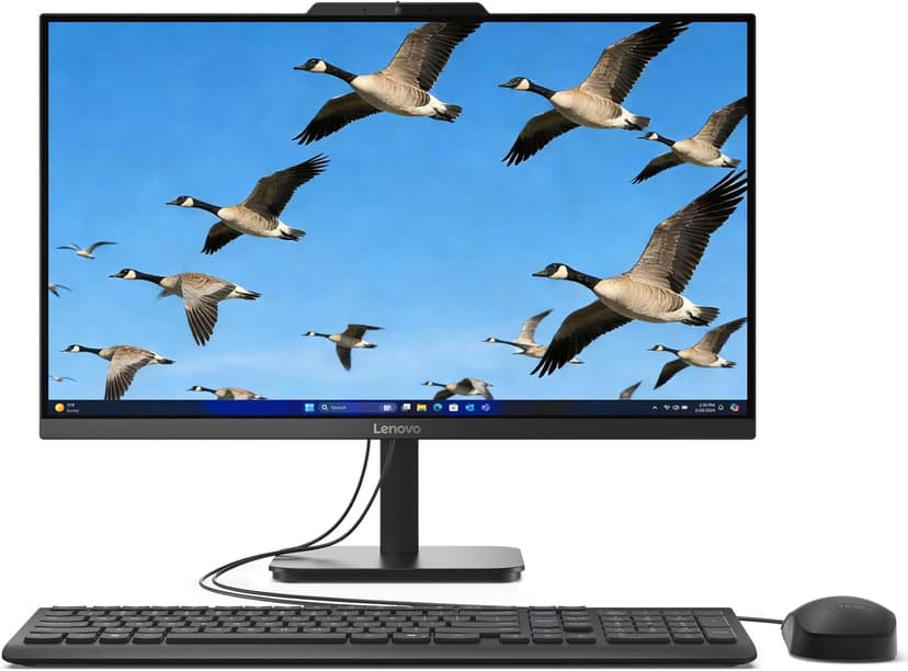 Lenovo 24 All-in-One Desktop Computer for Home Office, 16GB DDR4 RAM, 512GB PCIe SSD, Intel Processor, 23.8" FHD AIO, WiFi 6, BT 5.2, RJ-45, HDMI, Keyboard and Mouse, Ebony‌ Black, Windows 11 Home