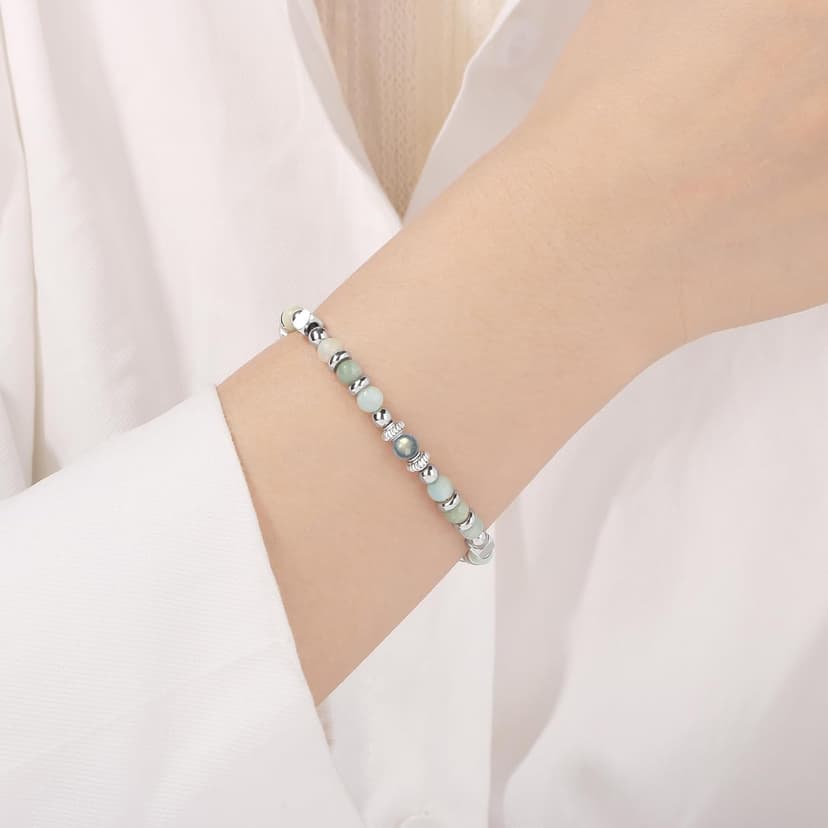 JoycuFF 𝗕𝗶𝗿𝘁𝗵𝗱𝗮𝘆 𝗚𝗶𝗳𝘁𝘀 𝗳𝗼𝗿 𝗪𝗼𝗺𝗲𝗻 𝗠𝗼𝗼𝗻𝘀𝘁𝗼𝗻𝗲 𝗕𝗿𝗮𝗰𝗲𝗹𝗲𝘁𝘀, 6 7 8 9 10 11 Year Old 13th 16th 18th 21st 30th 40th 50th 60th Birthday Gifts Amazonite Moonstone Bracelet