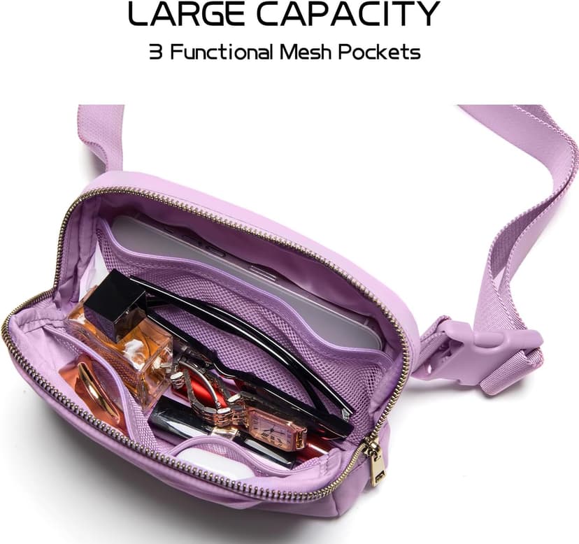Gitus Gifts for 8 9 10 11 12 Year Old Girls Belt Bag Fanny Pack Crossbody Bags with Initial Letter Patch Cute Stuff Birthday Gifts for Teen Girls Women Personalized Trend Stuff (Lavender-E)