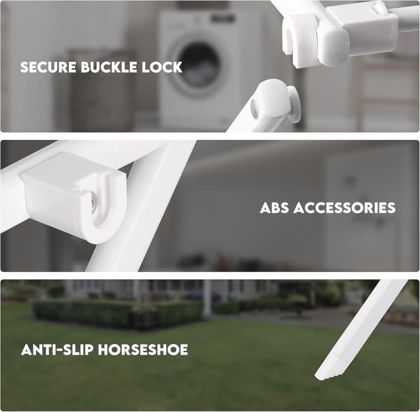 ZOES HOMEWARE 2026 Enhanced Clothes Drying Rack | Foldable Drying Rack Clothing for Laundry | Small Collapsible Portable Dryers for Laundry | Use for Indoor & Outdoor | White 37.5"x29"x12"