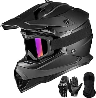 ILM Adult Dirt Bike Helmets Men Women Motocross ATV Off Road Helmet with Goggles Gloves Mask DOT Model WS901