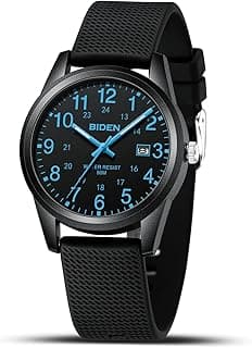 LN LENQIN Mens Watches Analog Quartz Sports Unisex 30M Waterproof Nurse Watch for Men Women Medical Professionals Military Time with Second Hand Glowing Easy to Read Dial