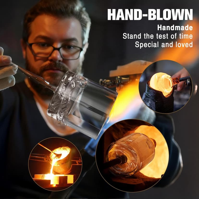 Old Fashioned Whiskey Glasses Set 2-Pack with Gift Box, Ideal Retirement Gifts for Men & Cocktail Glasses for Celebrations