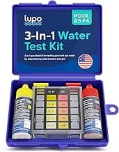 Lupo 3-in-1 Pool Test Kit | Pool Testing Kit for Residential Swimming Pools & Spas for Testing Total Chlorine, Total Bromine & pH | Pool Chemical Test for Quick & Accurate at-Home Pool Water Testing