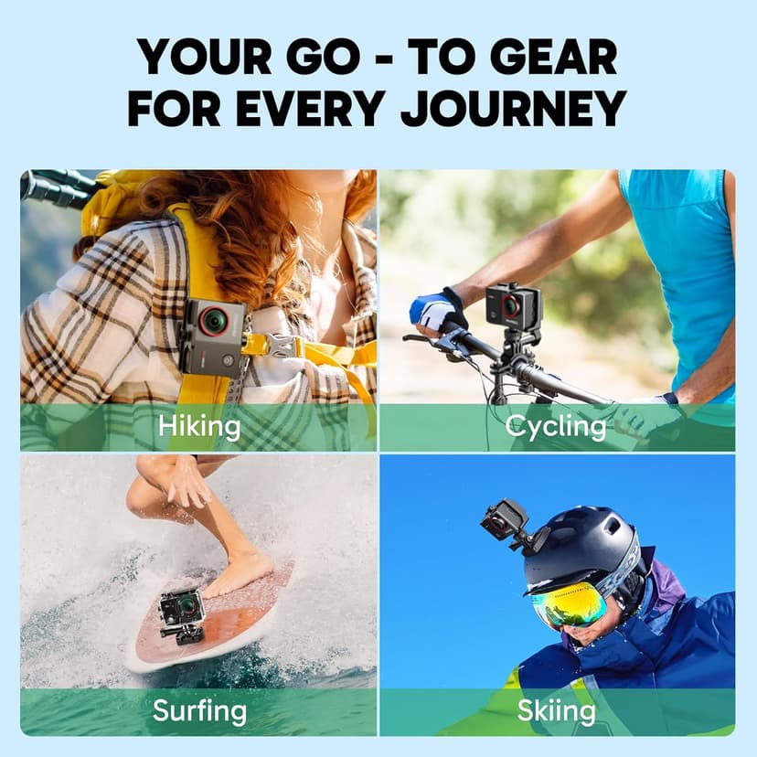 AKASO EK7000 Pro 4K30fps Action Camera with Touch Screen EIS 131ft Waterproof Underwater Camera Remote Control 5X Zoom with Helmet Accessories Kit (Standalone)