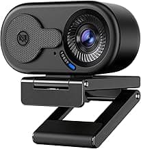 EMEET C100 1080P Webcam for PC, Fixed Focus, 66° FOV, Built-in Mic, Privacy Cover, Portable Metal Clip, Computer Camera for Home Office, Online Learning, Meetings, Streaming, Desktop, Laptop, PC USB-A