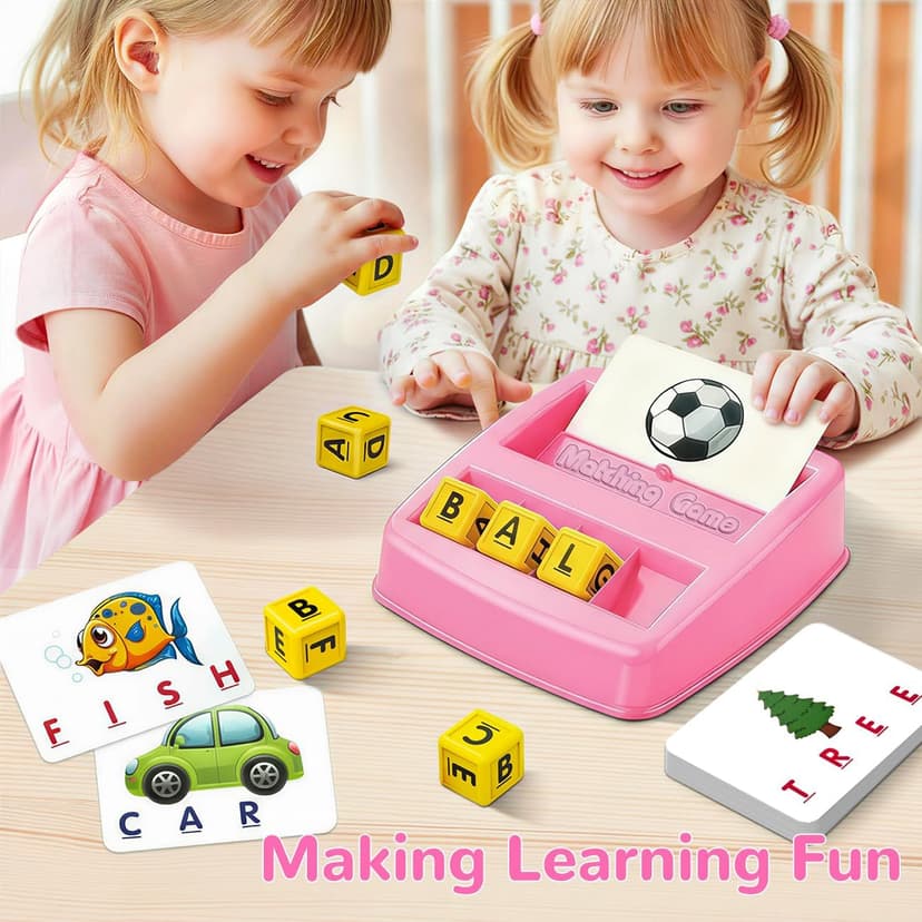 NARRIO Educational Toys for 3 4 5 Year Old Girl, Matching Letter Game Puzzles for Kids Ages 4-6, Preschool Learning Toys for Toddlers 2-4 Year Old Girl Gifts B08NXCK6MY