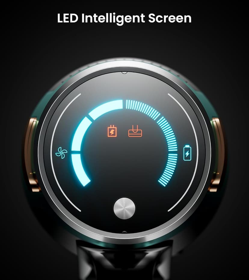 Cordless Vacuum Cleaner, Upgraded 580W 48KPA 65Mins Vacuum Cleaners for Home, Cordless Stick Vacuum Cleaner with Self-Standing and LED Screen, Anti-Tangle Wireless Vacuum for Pet Hair/Carpets/Floors