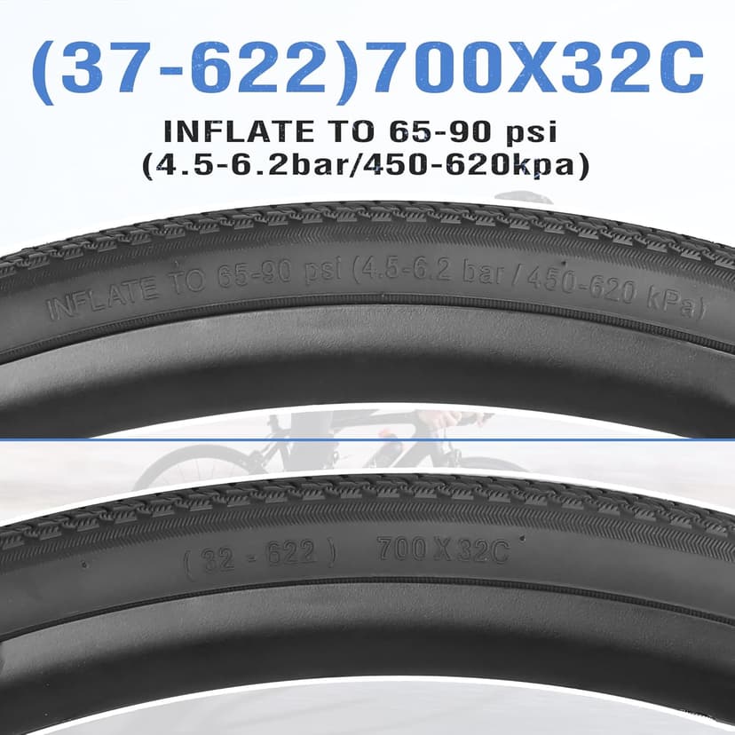 2-Pack 700x28/32/35c Road Bike Tire Set, Foldable Tires with Presta Valve FV48 Inner Tubes and Tires Lever,Suitable for Road Bikes、City Bikes、Touring Bicycle Bike