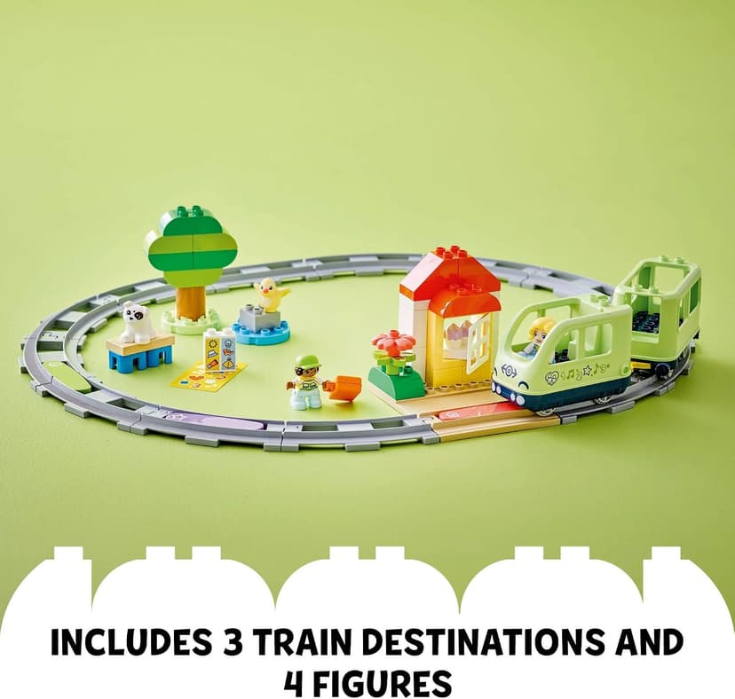 Building Toys for Toddlers, Ages 2+, Train Set, Develops Fine Motor Skills, W/ Larger Bricks & Figures, 57 Pieces, Gift Idea LEGO DUPLO Interactive Adventure Train 10427 B0CV2BX49N