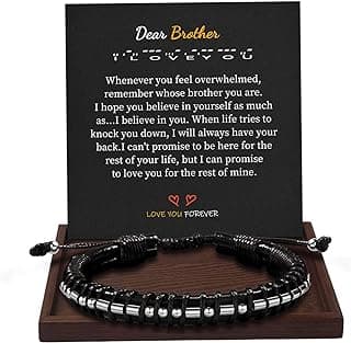 Inspirational Gifts for Men Morse Code Bracelets Mens Bracelets Graduation Gifts for Him Fathers Day Adjustable Leather Bracelet Motivational Birthday Annivesary Jewelry Stocking Stuffers for Men
