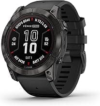 Garmin fēnix 7X Pro Sapphire Solar, Multisport GPS Smartwatch, Built-in Flashlight, Solar Charging Capability, Black