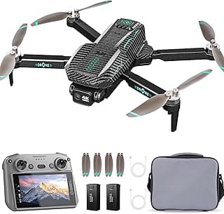 GPS Drone with 4K Camera for Adults, FPV RC Quadcopter, 5-inch LCD Tablet Screen, Auto Return, GPS Follow, Circle Fly, 60-min Flight Time,Brushless Motor, Lightweight Foldable Drone for Beginners