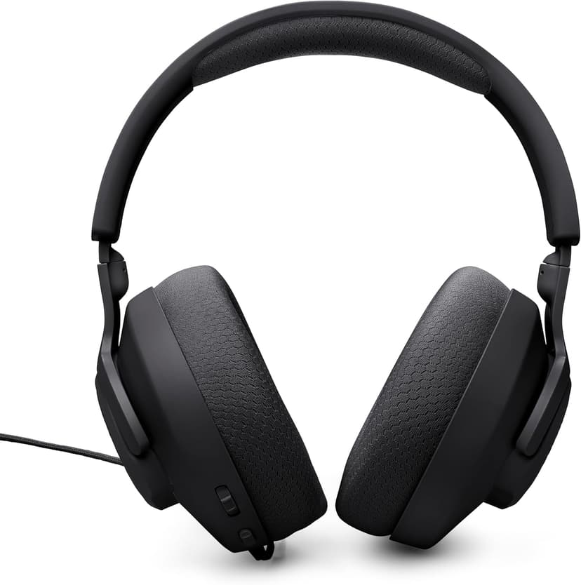JBL Quantum 100M2 - Wired Over-Ear Gaming Headset with omnidirectional, Detachable mic with Mute Option and Fabric-Covered Memory Foam Ear Cushions, Compatible with All Platforms (Black)