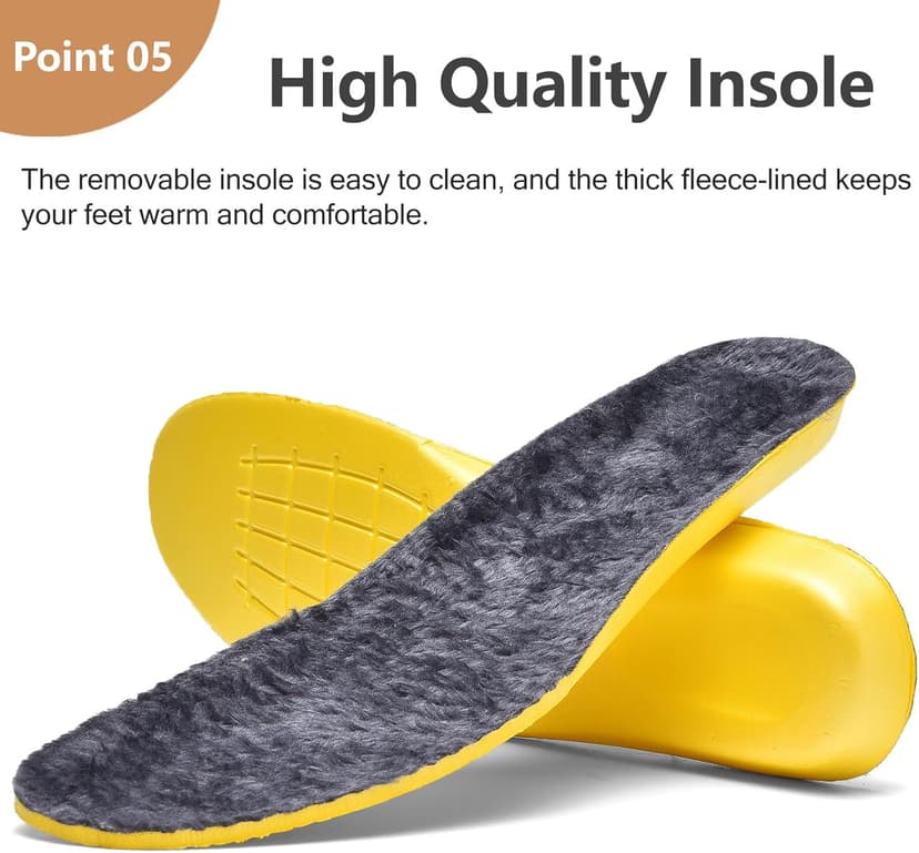 TRAILBLITZ Men's Winter Snow Boots Water Resistant Non Slip Warm Outdoor Lightweight Comfortable Durable 7.1 IN Height Hiking Shoes