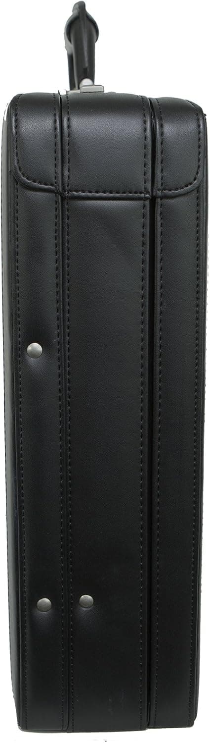Alpine Swiss Mens Briefcase | Expandable Genuine Leather Attache Briefcase For Men | Dual Combination Lock Business Case