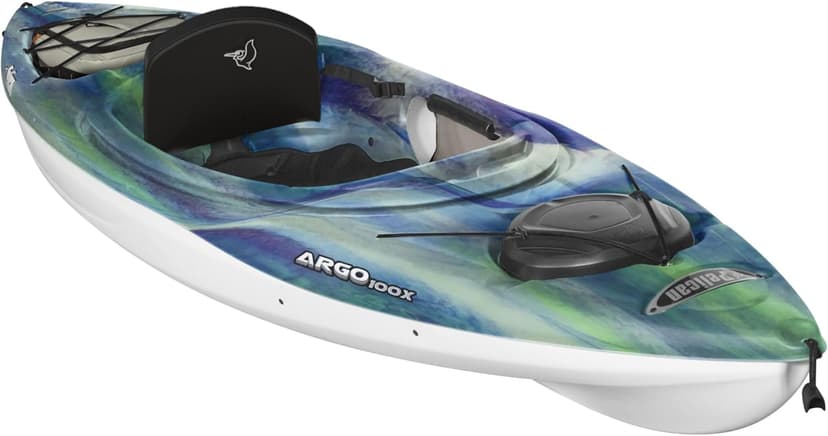 Pelican Argo 100X EXO - Recreational Sit in Kayak - Lightweight Patented Ram-X™ Material - Ergobreeze™ Seating System - 10 ft