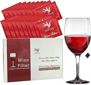18 Pack Wine Filters, Wine Purifier To Remove Sulfite And Histamine, Wine Lover Accessories Valentine's Day Party Gifts for Men Women Him Mother Father