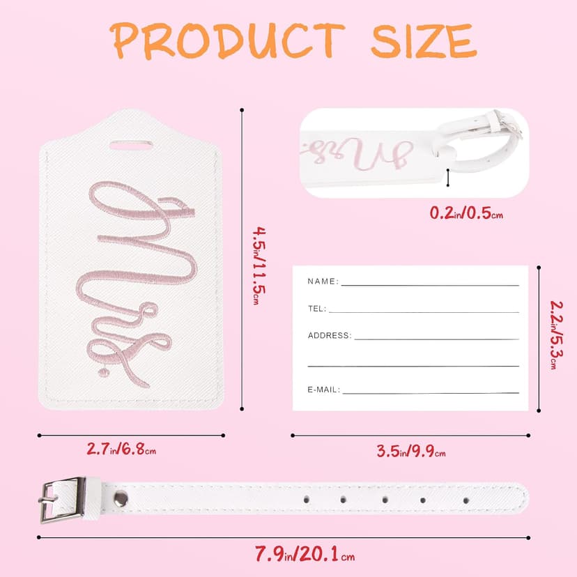Bridal Shower, Engagement & Wedding Gifts – Personalized Registry Essentials for Just Married Newlyweds Chelmon Mr and Mrs Tags for Couples, Bride Groom Honeymoon Travel Gifts B07SSFDVMZ