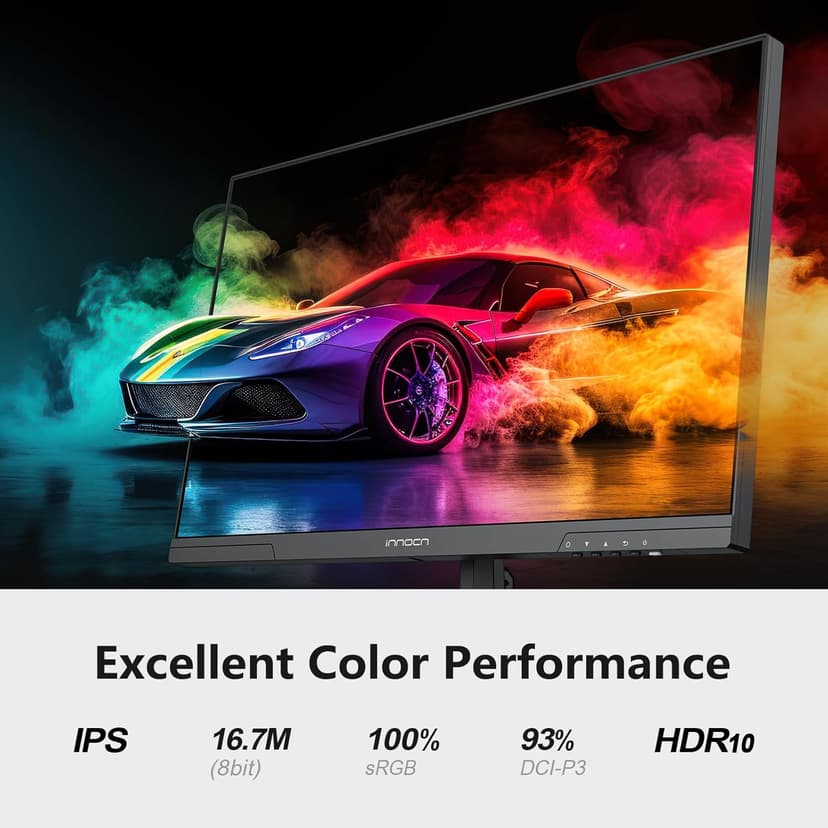INNOCN 24.5" Monitor 1440P 240Hz QHD 2K PC Desktop Gaming Screen Fast IPS HDMI 2.1 Display, DisplayPort, Built-in Speaker, 25G2S